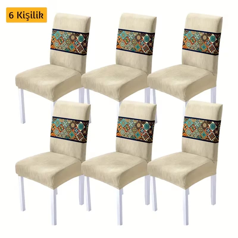 Etnik Sırt Desenli Sandalye Kılıfı · Görsel 2